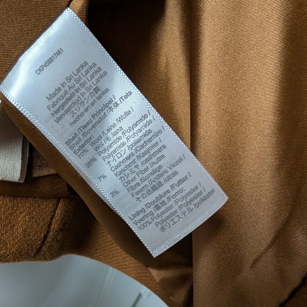 Women's Brown Double-Breasted Coat - Picture 9 of 9